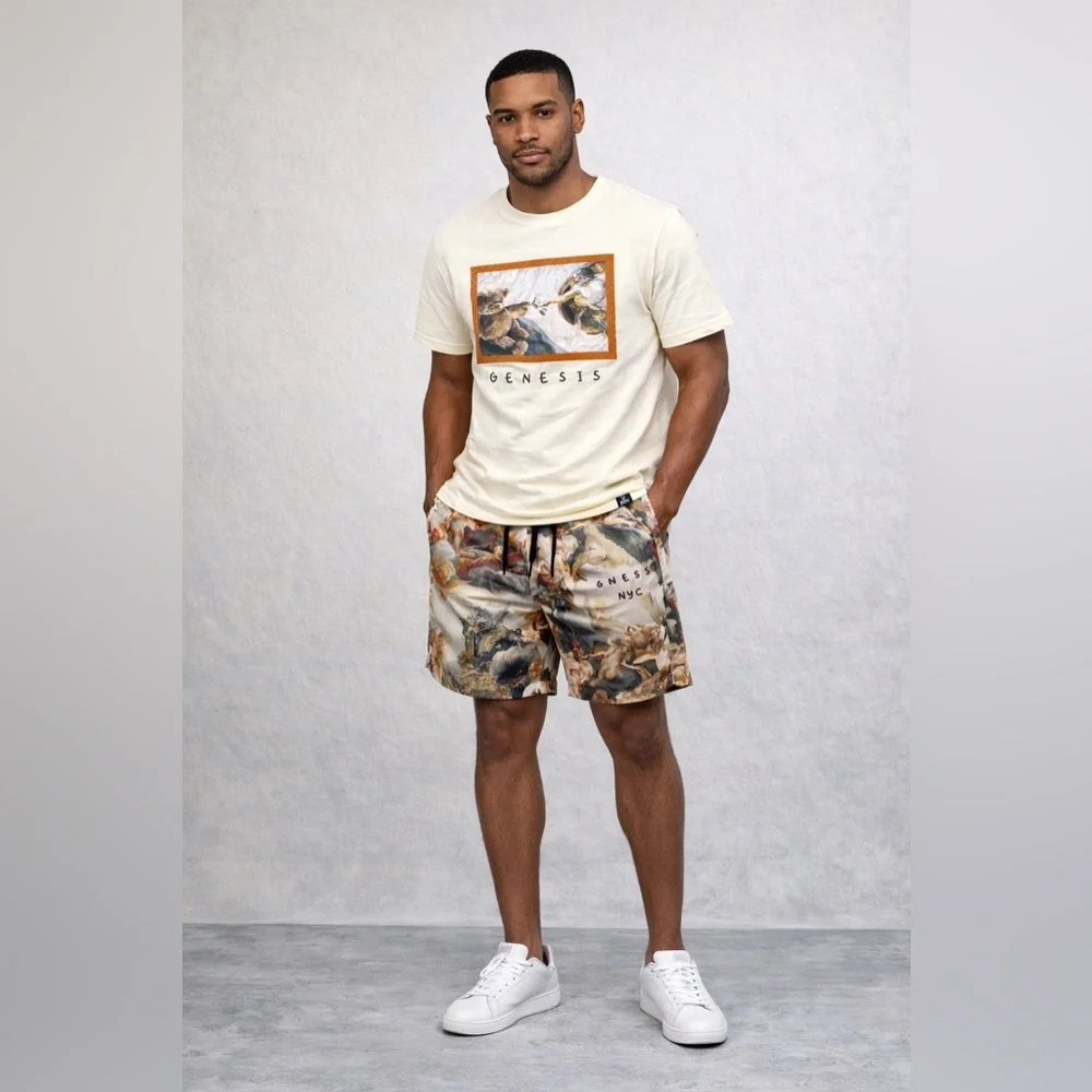 Genesis board shorts and tshirt